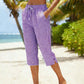 Women's Summer Plaid Capri Pants