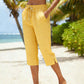 Women's Summer Plaid Capri Pants