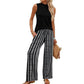 Women's Sleeveless Top & Printed Wide-Leg Pants Set