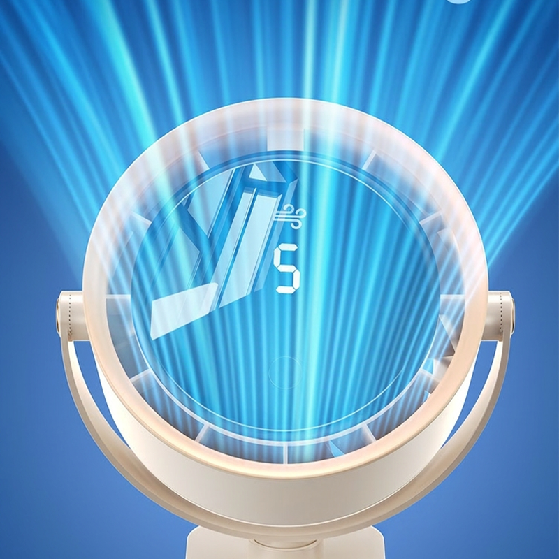 All-Day Cordless Clip-On Fan with 5 Speeds & Night Light