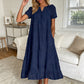 Women's Elegant V-Neck Short Sleeve Dress