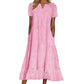 Women's Elegant V-Neck Short Sleeve Dress