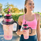 Stylish Large Capacity Sports Water Bottle with Straw