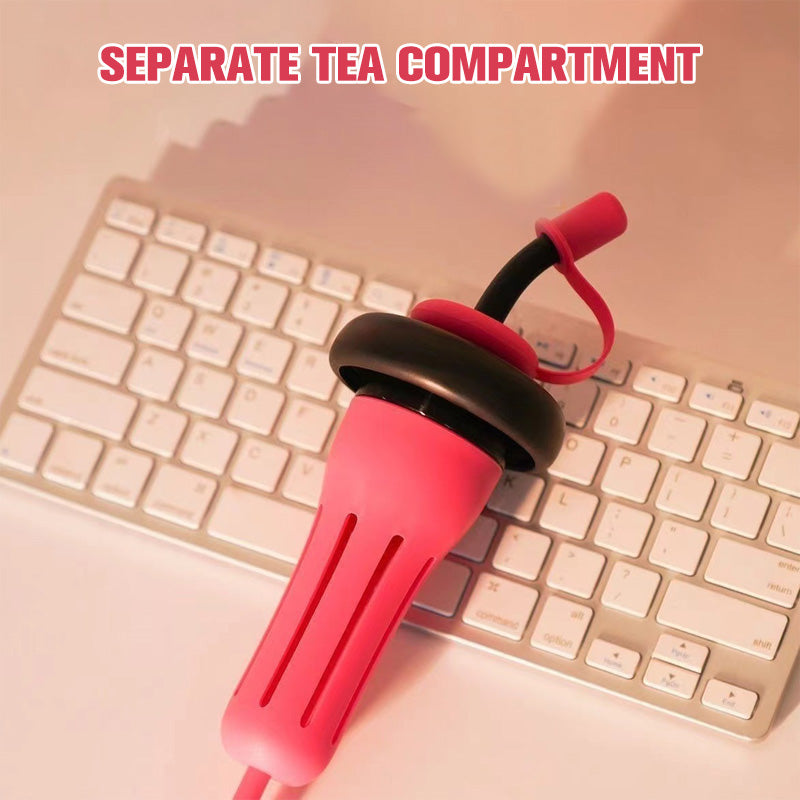 Stylish Large Capacity Sports Water Bottle with Straw