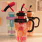 Stylish Large Capacity Sports Water Bottle with Straw