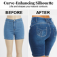 Women's High-Waist Stretch Denim Shorts
