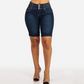 Women's High-Waist Stretch Denim Shorts