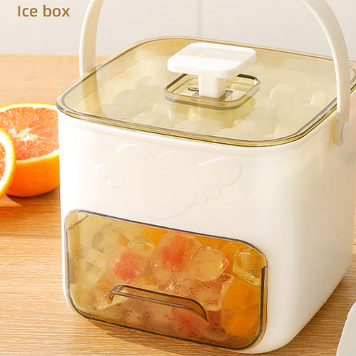 One-Press Ice Cube Maker with Storage Bin