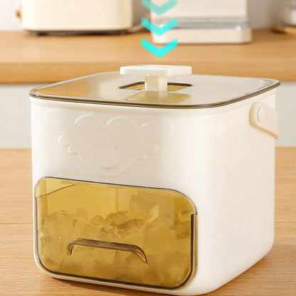 One-Press Ice Cube Maker with Storage Bin