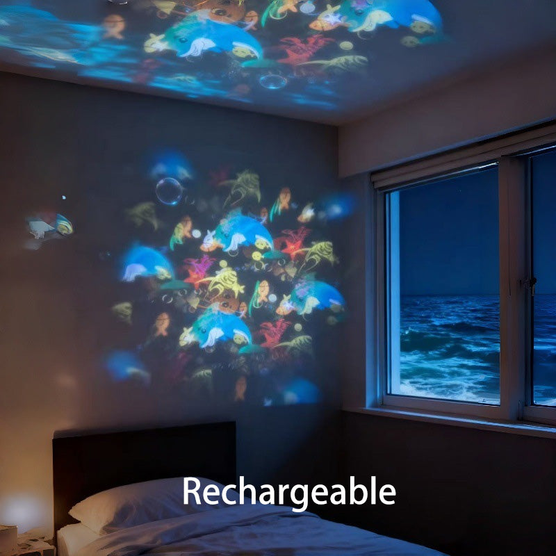 ⏳LAST DAY SALE ONLY￡9.99!!🎁🔥LED Starry Ocean Projector – 360° Rotating Night Light with Sky & Ocean Waves 🌌🌊 | USB Mood Lamp for Bedroom & Kids’ Room 💤