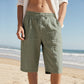 ⏳LAST DAY SALE ONLY ￡11.99!!😎Men’s Summer Linen & Tencel™ Shorts ☀️  Relaxed Fit • Breathable, Drapey Fabric • Mid-Length Casual Style 🌿🇬🇧