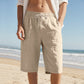 ⏳LAST DAY SALE ONLY ￡11.99!!😎Men’s Summer Linen & Tencel™ Shorts ☀️  Relaxed Fit • Breathable, Drapey Fabric • Mid-Length Casual Style 🌿🇬🇧