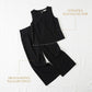 Women's Sleeveless Top & Wide-Leg Pants Suit
