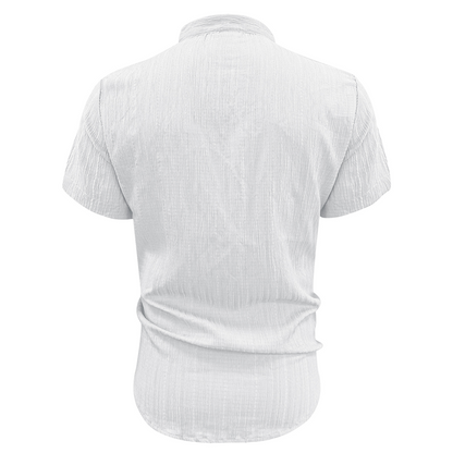 Men's Summer Stand Collar Short Sleeve Shirt