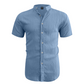 Men's Summer Stand Collar Short Sleeve Shirt