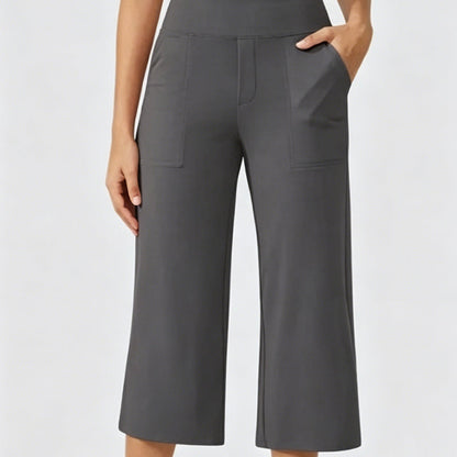 👖 LIMITED-TIME 50% OFF! ✨ Women's Casual Wide Leg Cropped Pants – Side Pockets, Breathable, Versatile 🌿