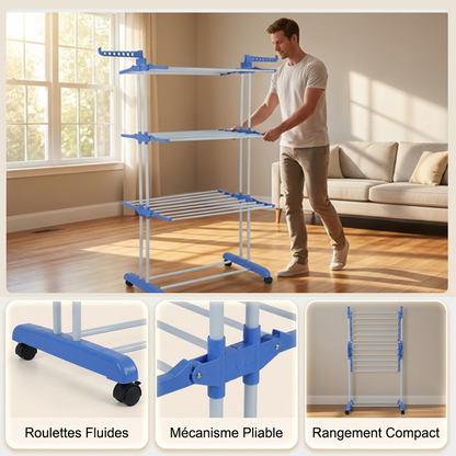 Folding Clothes Dryer on Wheels