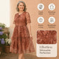 Women's Plus Size Floral Mesh Dress