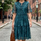 Women's Plus Size Floral Mesh Dress