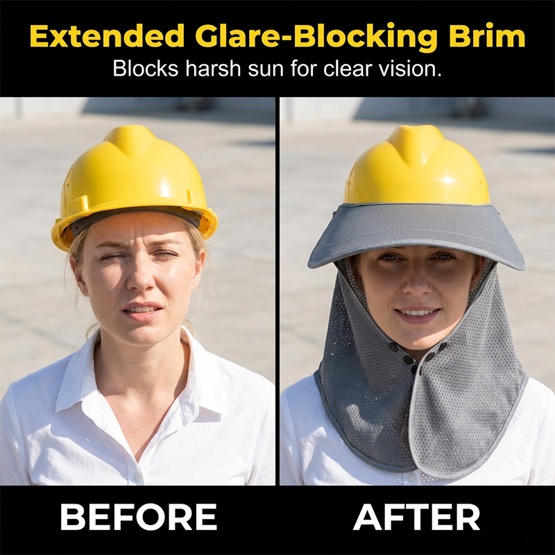Breathable Sun Protection Hard Hat Shade