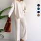 [Perfect Gift] V-Neck Casual Slit Knitted Two-Piece Set - Effortless Elegance for Every Occasion