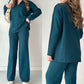 [Perfect Gift] V-Neck Casual Slit Knitted Two-Piece Set - Effortless Elegance for Every Occasion