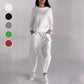 Solid Long-Sleeve Top & Pants 2-Piece Set