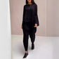 Solid Long-Sleeve Top & Pants 2-Piece Set