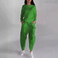 Solid Long-Sleeve Top & Pants 2-Piece Set