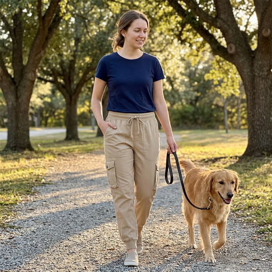 Women's Lightweight Cargo Jogger Pants with Pockets